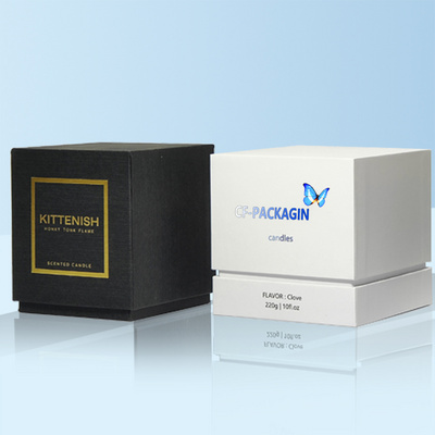 Manufacturer Custom Unique Rectangular Craft Packaging White Hard Cardboard Luxury Candle Box For Gift