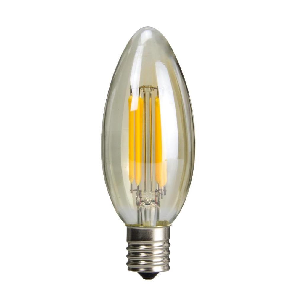 AC 120/220V E12/E14/E17/E26 C35 6W smart bulb Dimmable  LED Filament Bulb for Indoor Lighting