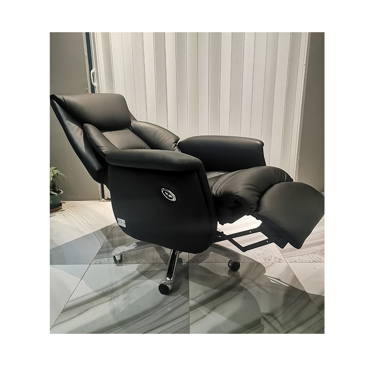 High back luxury cowhide e-sports office chair leather computer chair gaming reclining boss executive office chairs