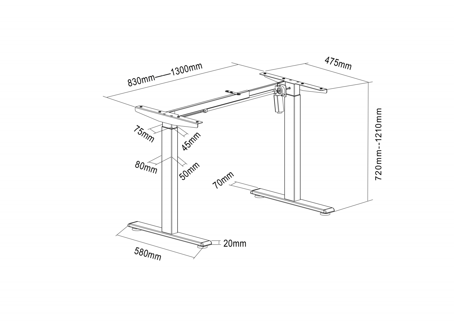 BEST Executive Computer table fixed  Single Motor 2 Stages home Office Furniture Electric Height Adjustable Standing office Desk