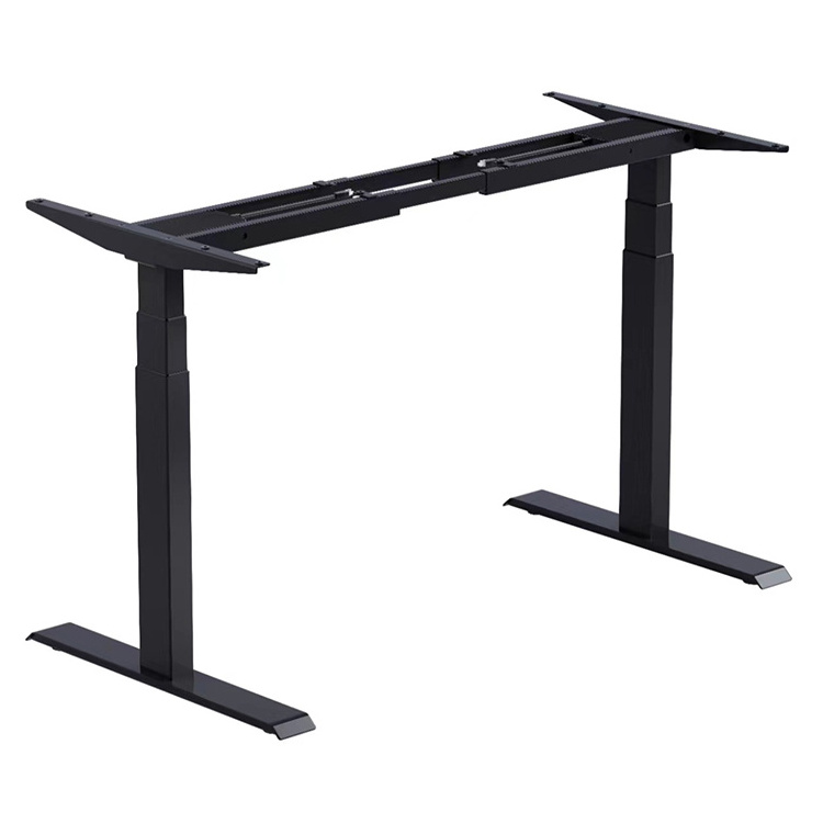 Adjustable Height Table Mechanism Double Motor 3-Section Lifting Table Stand Office Chairs And Tables Furniture Wooden Desk