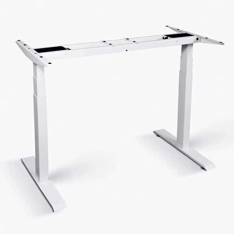 Electric Height Adjustable Treatment Table Double Motor 3-Section Lifting Table Stand Wooden Desk Office Furniture Table