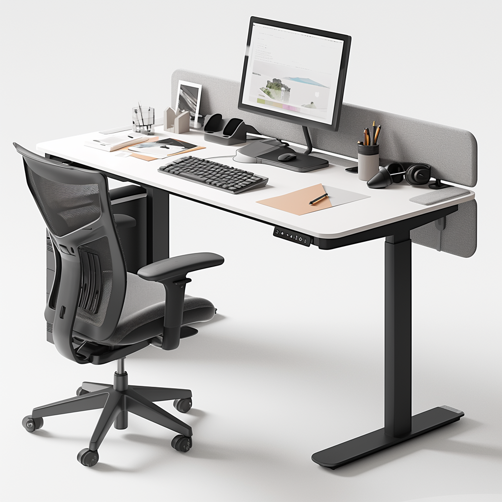 Manufacture Price Modern Home Office Table Manager Ceo Ergonomic Table Executive Office Adjustable Electric Standing Desk