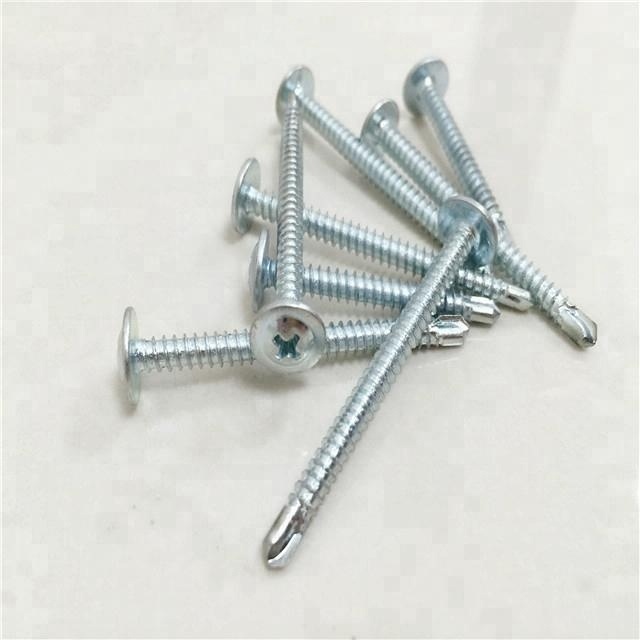 Carbon Steel 1022 zinc plated hex washer head self drilling screw