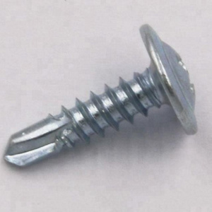 Carbon Steel 1022 zinc plated hex washer head self drilling screw