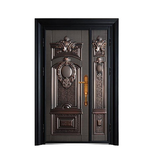 made in china house internal metal doors factory price home hotel interior room steel security wood door