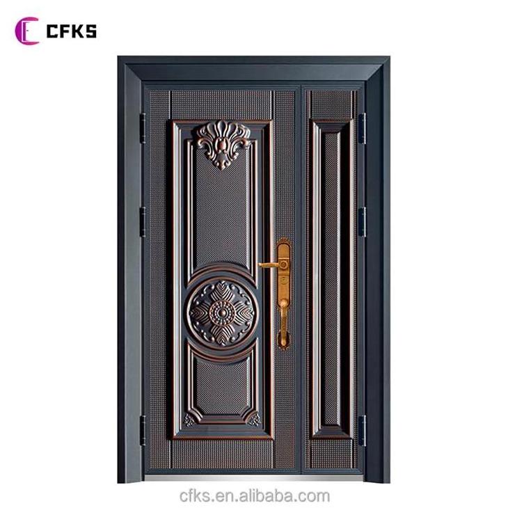 Bedroom Steel Doors Modern Latest Design Embossed Exterior Security Home Swing Graphic Design Stainless Steel Wooden Crate 41