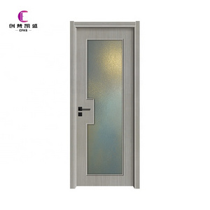 Modern Design Wholesale Price Toilet Door Bathroom Entry Wooden Room Door With Glass