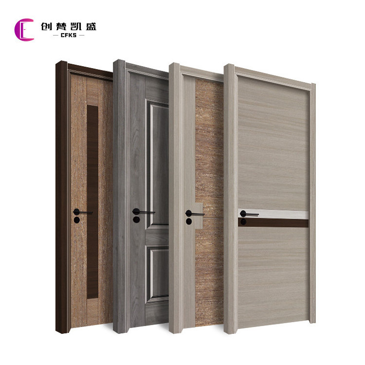 House Interior Kitchen Office Room Waterproof Design Melamine Skin Wood Doors Fancy Wood Door Design