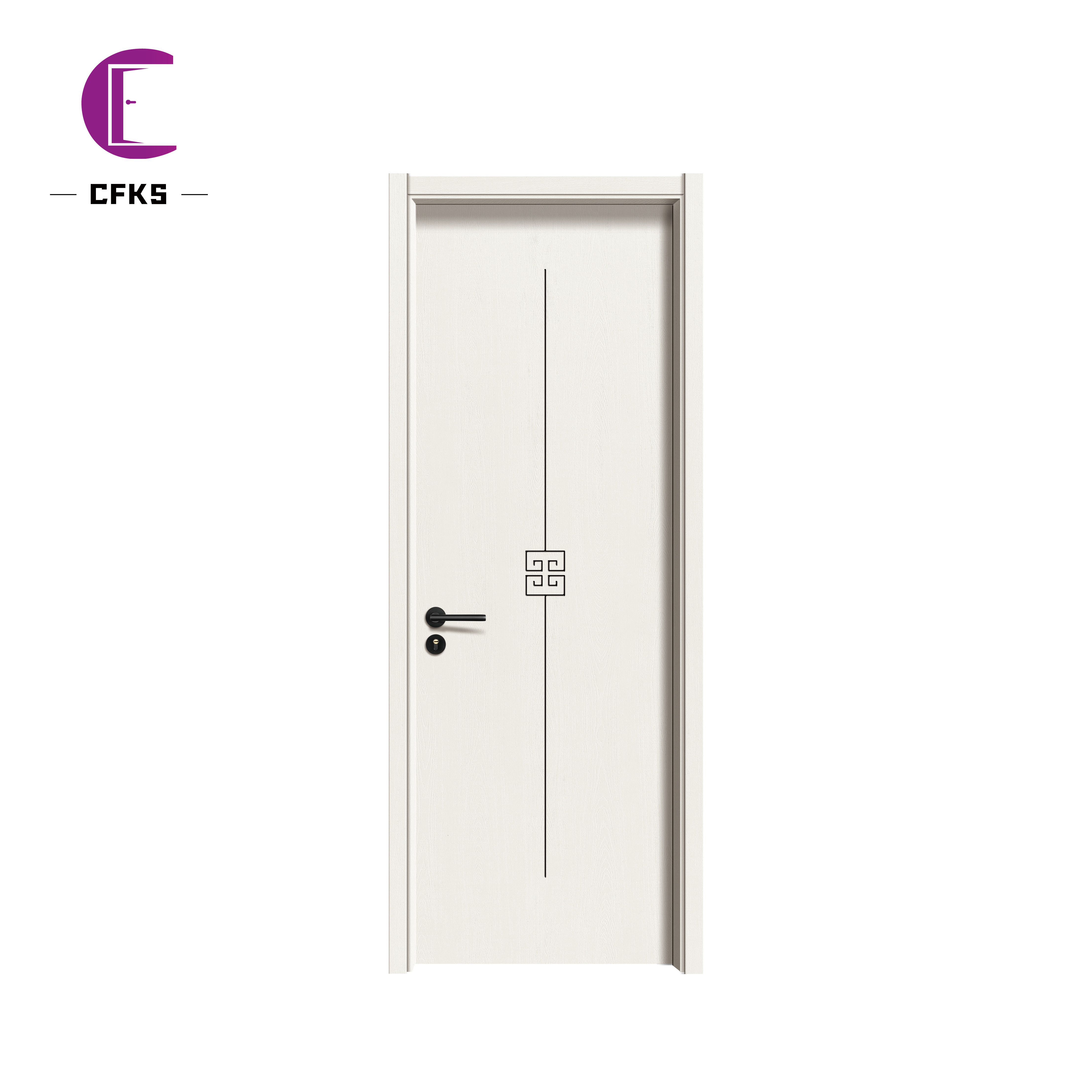 Factory Manufacture Various Interior Cheap Price Mdf Interior Wood Doors Bedroom Modern 3 Sets Wooden Laminate Bedroom Door CFKS