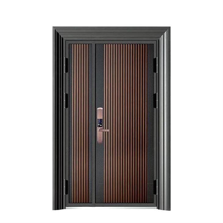 made in china house internal metal doors factory price home hotel interior room steel security wood door