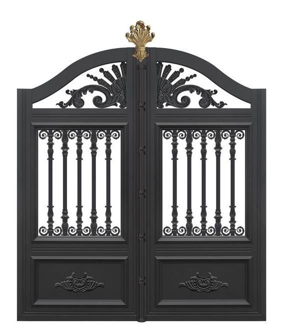 Low price  patio electric door cast aluminum gate sliding decorative iron gate