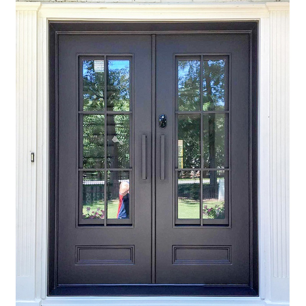 Latest Stainless Steel Exterior Door Modern Garage Good Quality Steel Villa Entry Door Security Metal Steel Door