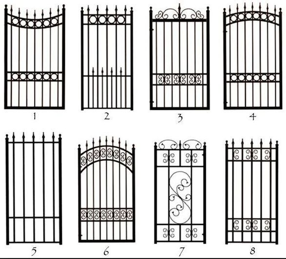 Low price  Auto-open wrought iron fence ornamental wrought iron gate small gate