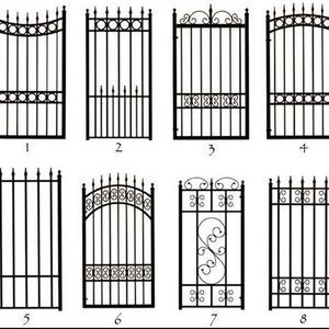 Low price  Auto-open wrought iron fence ornamental wrought iron gate small gate