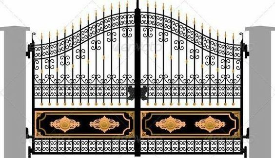 Low price  patio electric door cast aluminum gate sliding decorative iron gate