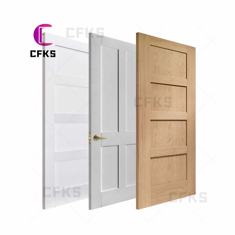 High Quality Low Price China white  Wholesale shaker wood MDF  primer internal prehung Interior Doors