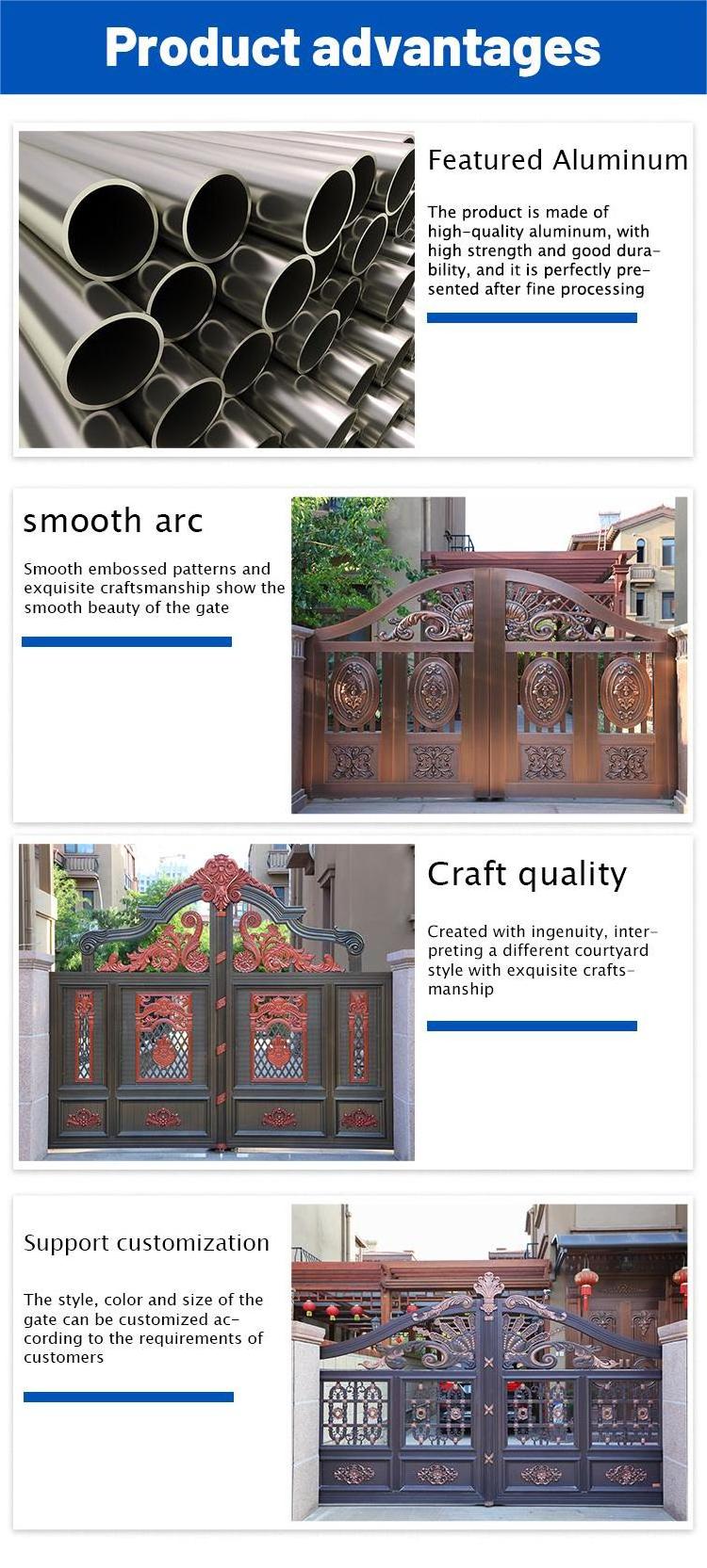 Low price  Auto-open wrought iron fence ornamental wrought iron gate small gate