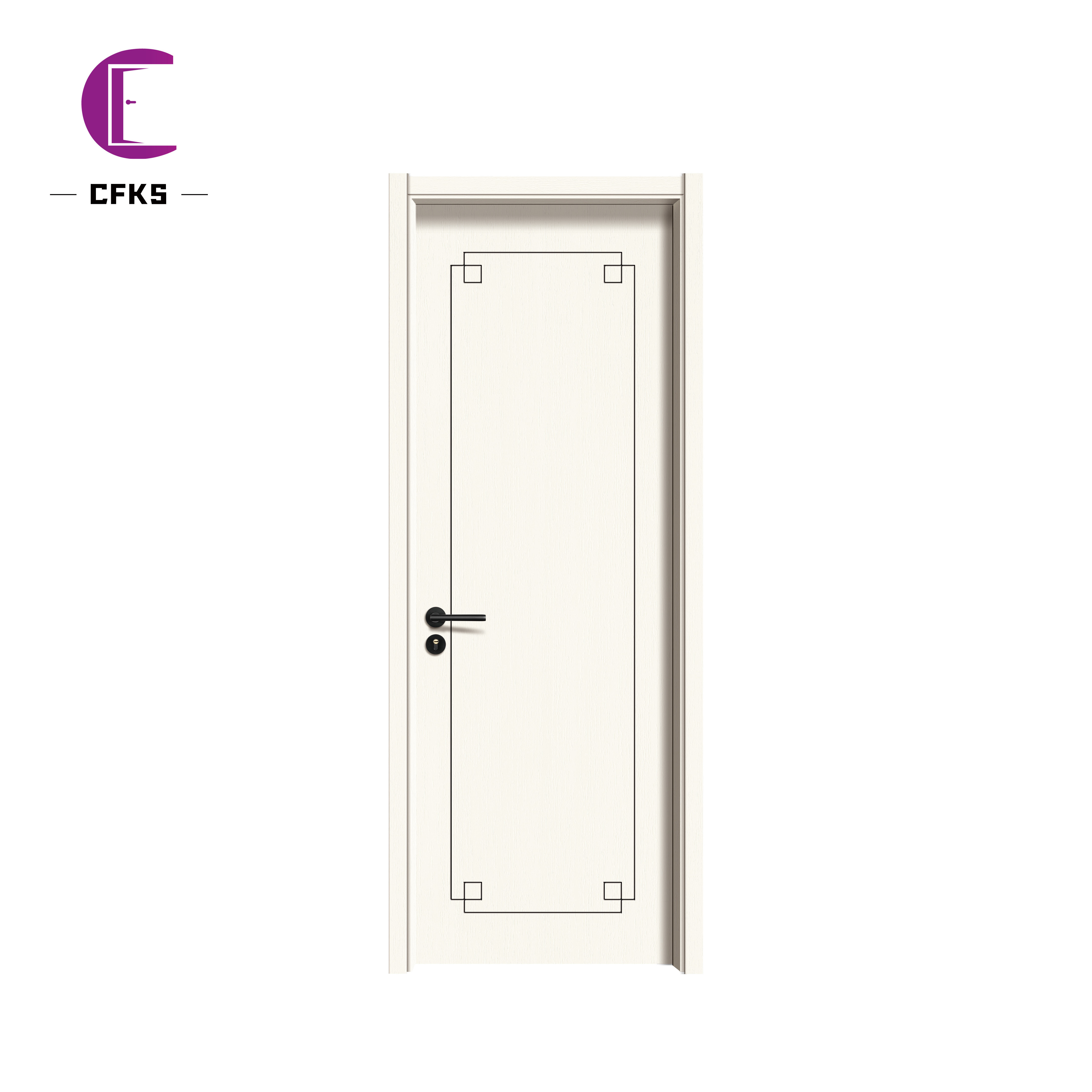 Factory Manufacture Various Interior Cheap Price Mdf Interior Wood Doors Bedroom Modern 3 Sets Wooden Laminate Bedroom Door CFKS