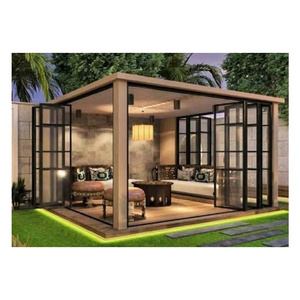 Luxury  Design Garden Sunroom Aluminium Glass Sunroom Retractable Sunroom For Solarium Telescopic Patio door