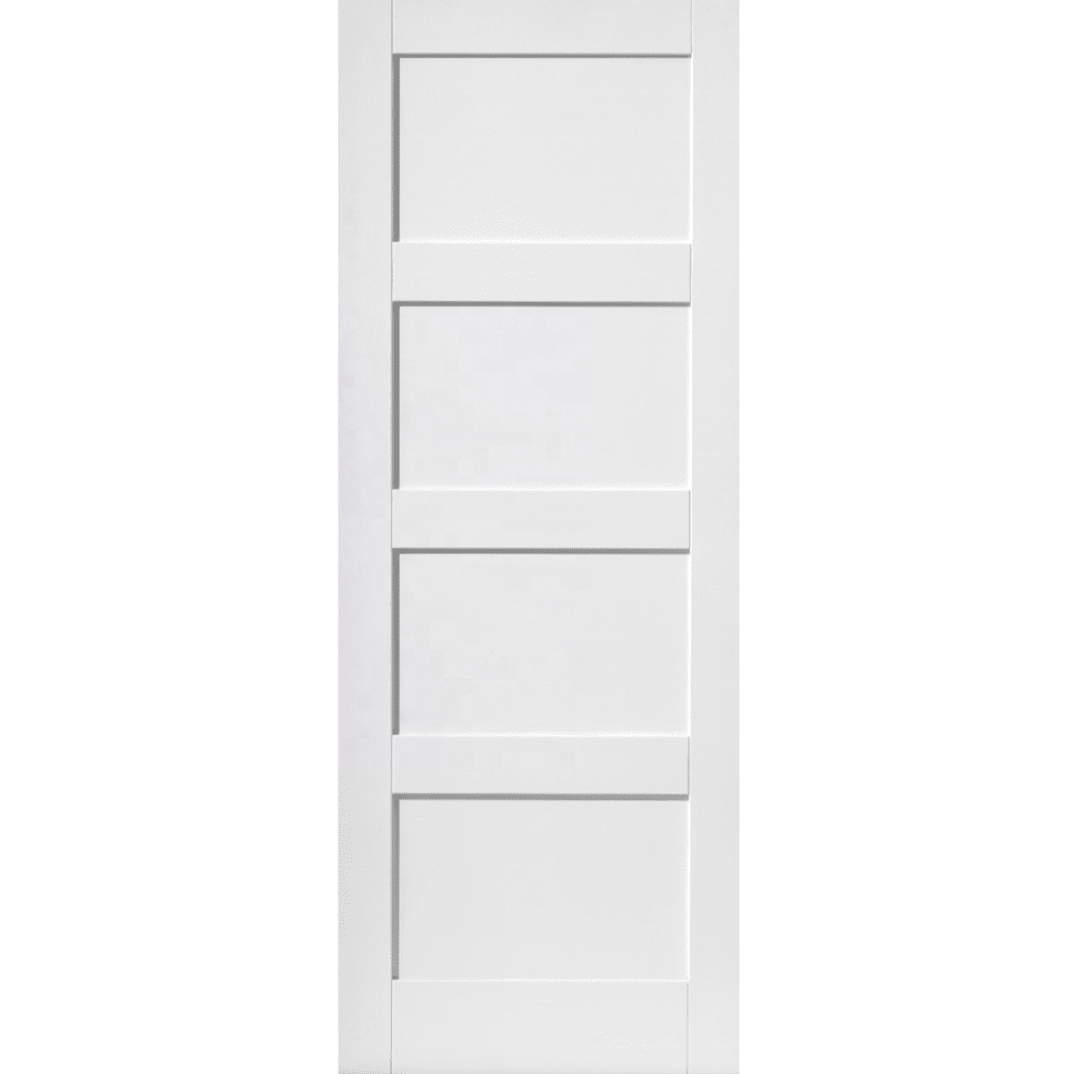 30 X 80 In. 2-panel Unequal Shaker White Primed Solid Core Wood Single  Interior shaker Door