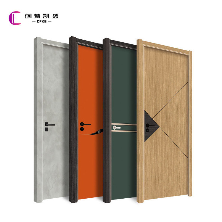 Interior Crystal Full House Customization Room Door Design Single Swing Flush Door Wooden Carbon Modern internal wooden Doors