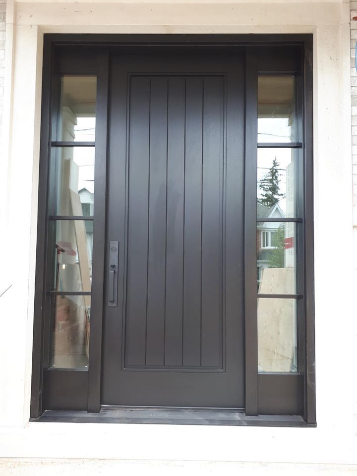 CFKS DOOR Traditional oak mahogany pine walnut cherry solid wood entry swing out security door exterior door