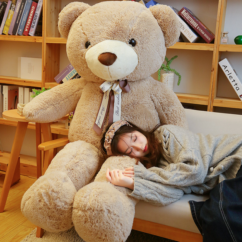 Promotion Stock 1 meter 1.2M 1.4M Big Giant Large Plush Teddy Bear Stuffed Soft Toy Doll Pillow Gifts