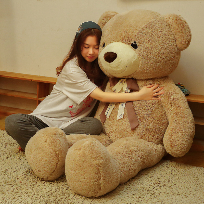 Promotion Stock 1 meter 1.2M 1.4M Big Giant Large Plush Teddy Bear Stuffed Soft Toy Doll Pillow Gifts