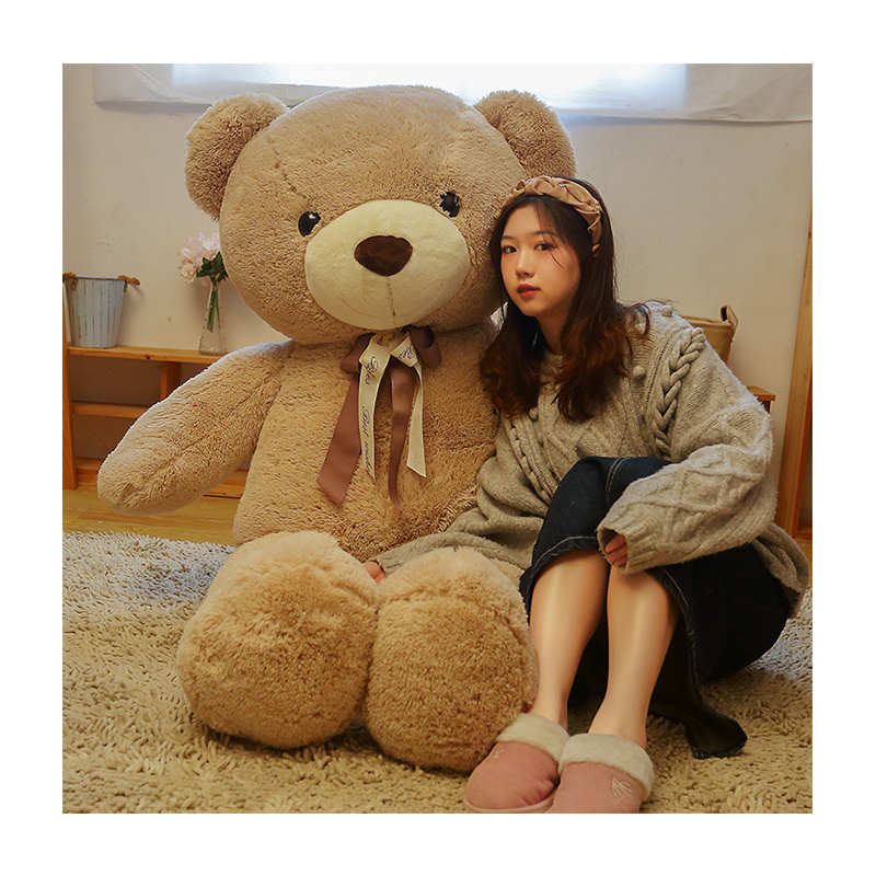 Promotion Stock 1 meter 1.2M 1.4M Big Giant Large Plush Teddy Bear Stuffed Soft Toy Doll Pillow Gifts