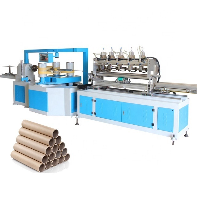 Numerical High Speed Multi Cutters Knives Spiral Cardboard Paper Tube Core Winding Making Machine Production Line