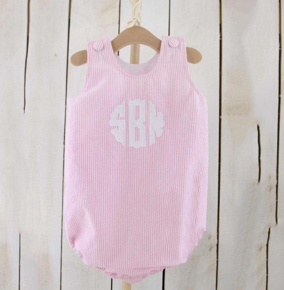 CFP C075 Summer Baby Bubble Romper Sleeveless Seersucker Baby Bubble Romper