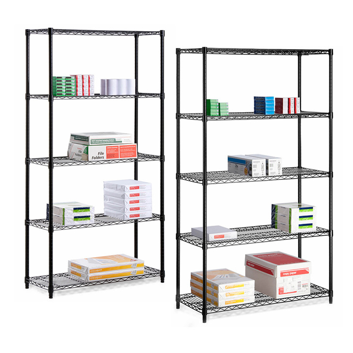 Original aluminium kitchen adjustable shelf closet organizer 6 tier wire shelving metal 2 5 storage rack trolley