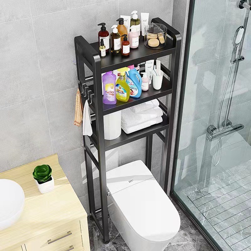 2/3 tier toilet paper bathroom stand organizer shelf adjustable toilet Washing machine storage Shelves