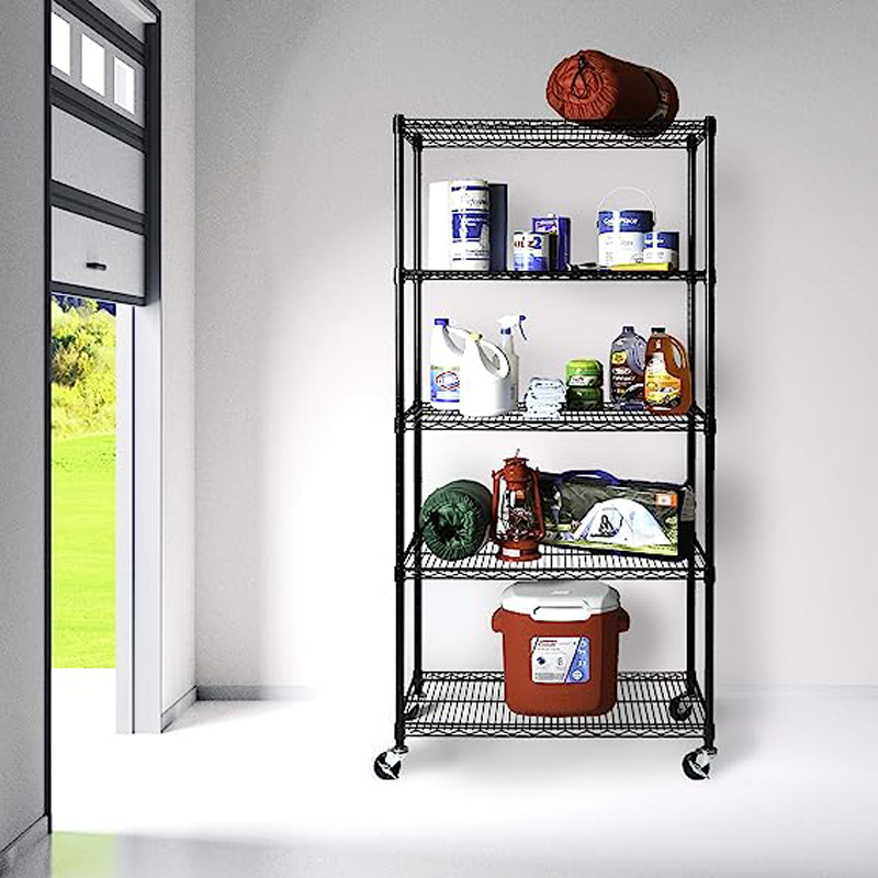 Hot Selling Room heavy duty adjustable chrome metal wire shelving chrome wire shelf 4 tiers  rack wire shelf