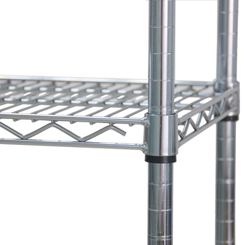 Warehouse cubicle height adjustable garage wire rack metal 3-layer wheel stacking shelving steel storage shelf