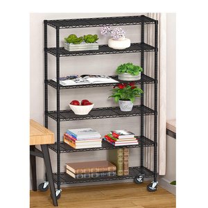 Heavy Duty 6 Tiers 810lbs NSF Approval Metal Chrome Garage Rack Wire Shelf Shelving