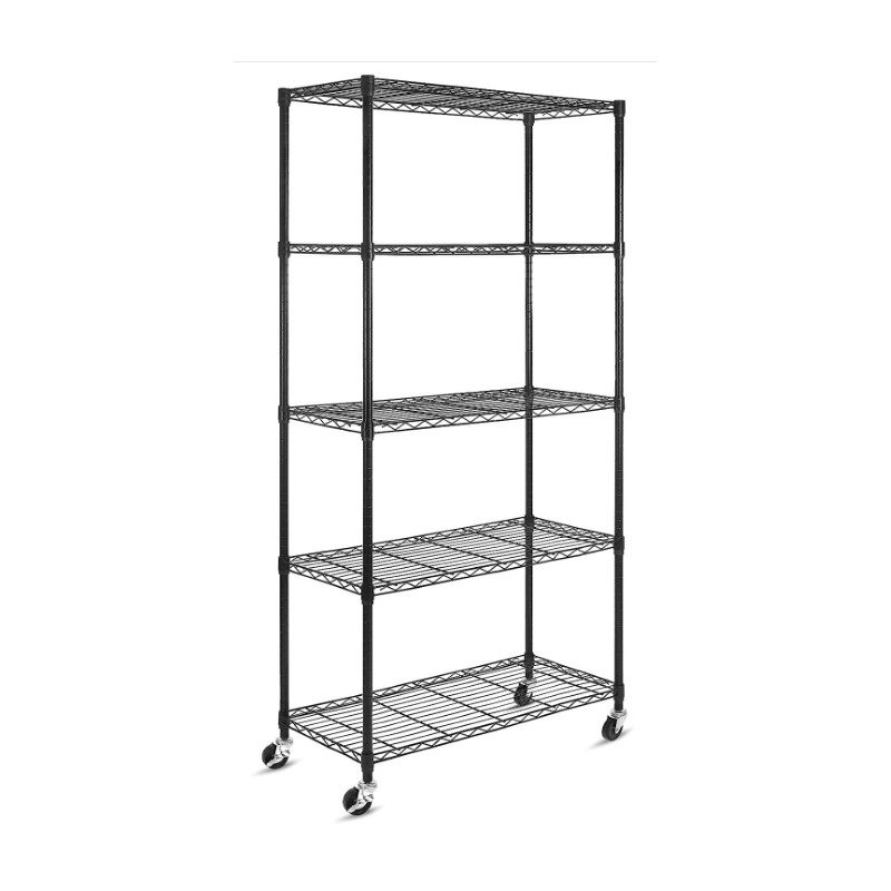 Adjustable Storage Shelf 4 Tier Heavy Duty Space Saver Wire Shelf for Wet Environments Storage Metal Shelving Rack