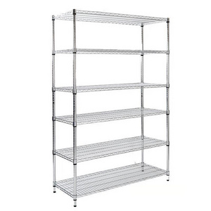 Commercial Wire Shelving 6 Tiers Heavy Duty Steel Wire Shelving Chrome Metro Office Shelf Metal