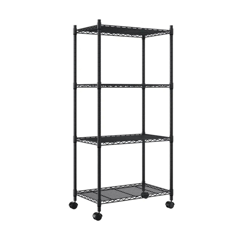 Adjustable Storage Shelf 4 Tier Heavy Duty Space Saver Wire Shelf for Wet Environments Storage Metal Shelving Rack