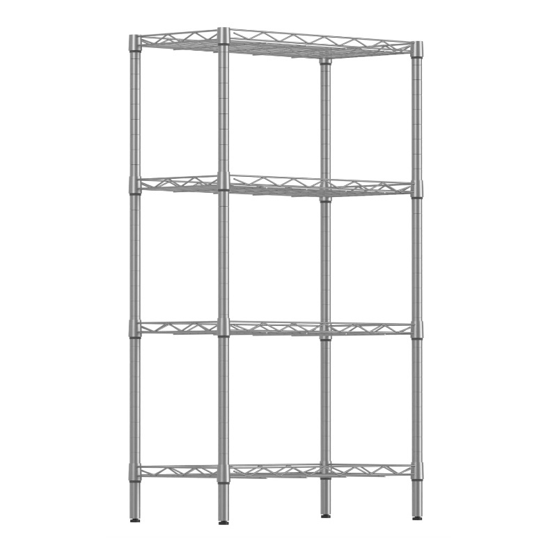 Adjustable Storage Shelf 4 Tier Heavy Duty Space Saver Wire Shelf for Wet Environments Storage Metal Shelving Rack