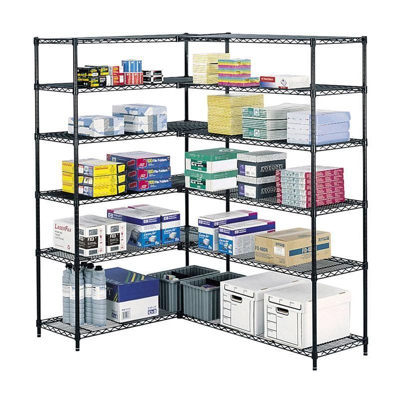 Original aluminium kitchen adjustable shelf closet organizer 6 tier wire shelving metal 2 5 storage rack trolley