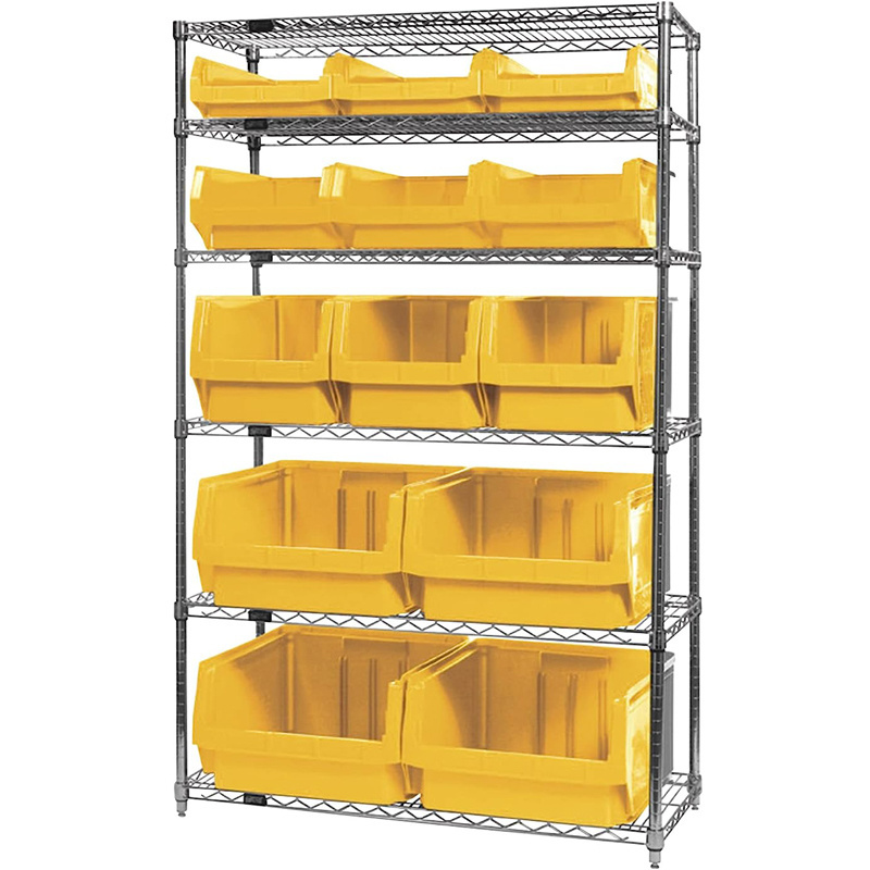 Customisable Wire Shelves 5-Tier Wire Storage Shelving Rack Unit For Wholesale