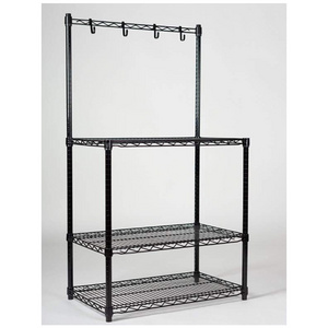 Freestanding Open 14" Deep x 48" Wide x 63" High Classic Chrome Bakers Rack Metal Shelving Wire Shelf