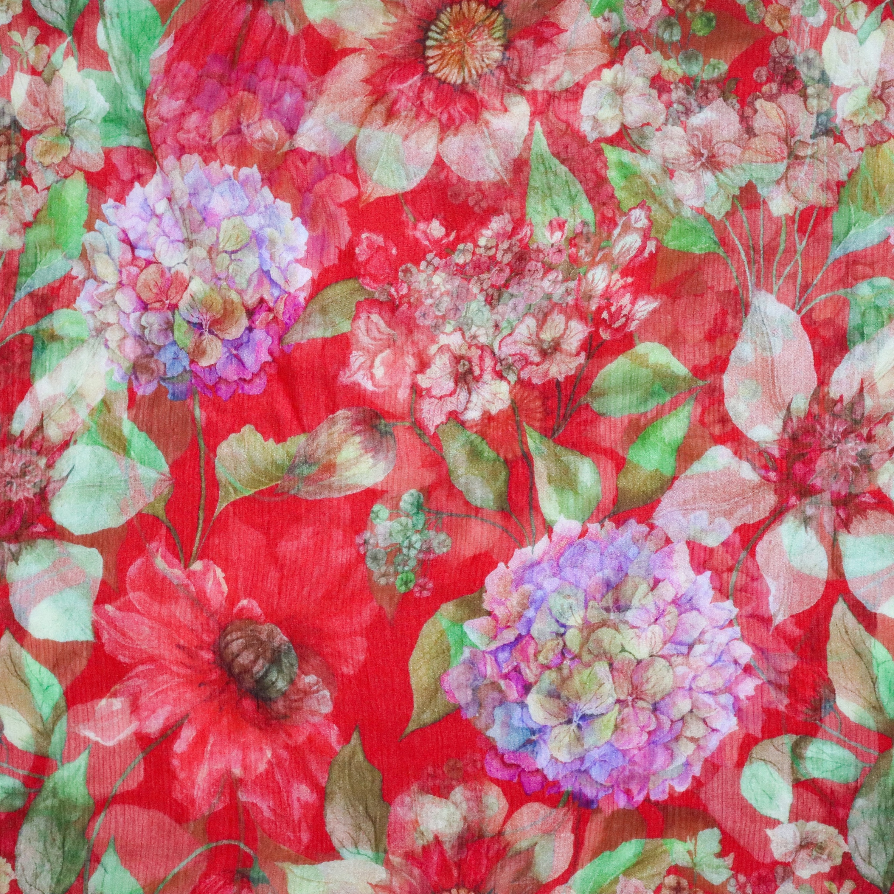 5.5mm Pure Silk Somali Dress Crinkle Silk Georgette Silk Fabric Customization Digital Printing Le Creuset