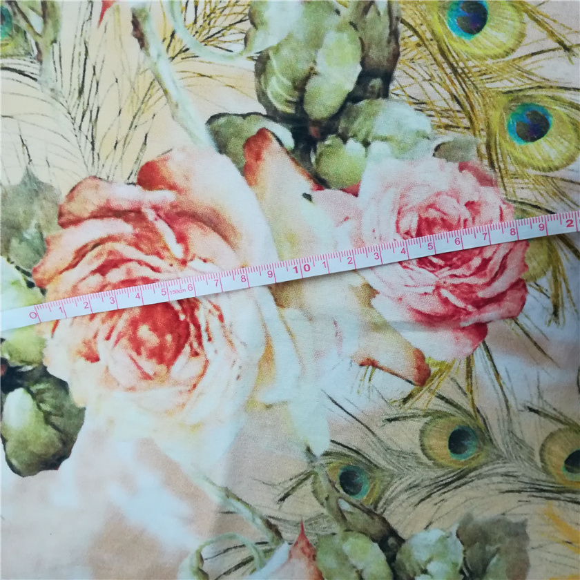 Wholesale  custom digital printing cotton canvas fabric for tablecloth