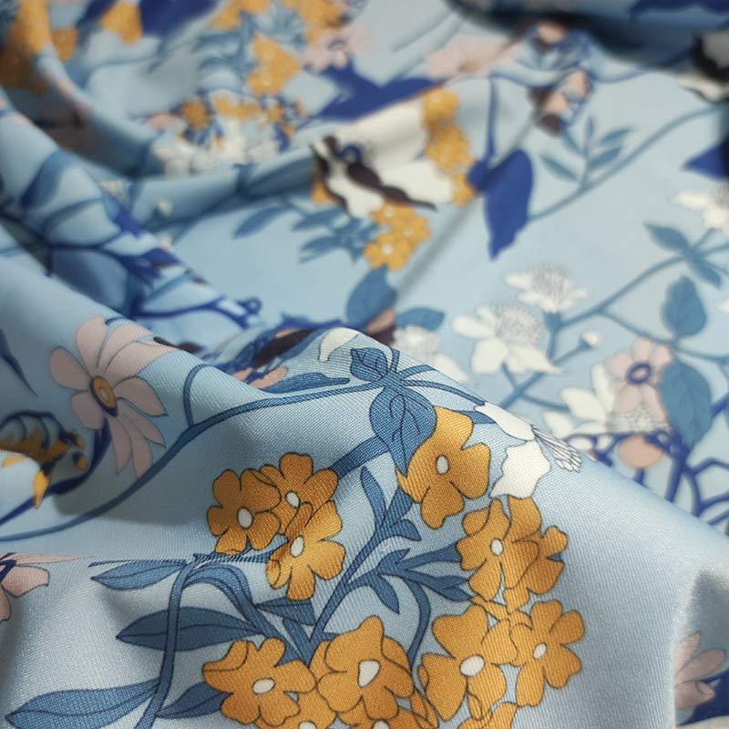 Swam Clothes Knitted 50D 87 terylene 13 spandex Digital Print fabric Custom Printed Polyester  Floral Fabric for swam clothes