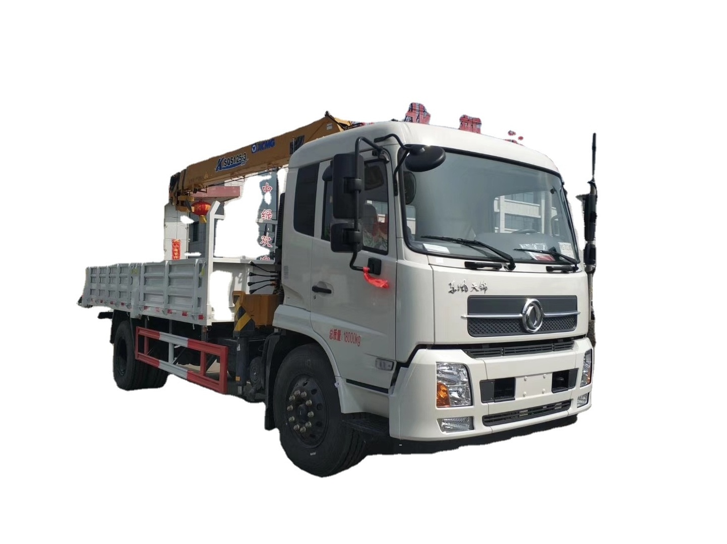 right hand drive dongfeng  5 tons straight arm crane truck   4X2  truck crane  6.3 tons truck mounted crane