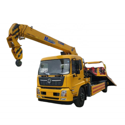 manufacture china factory flatbed wrecker tow truck 5tons platform wrecker truck 4x2 tow truck flat bed with crane