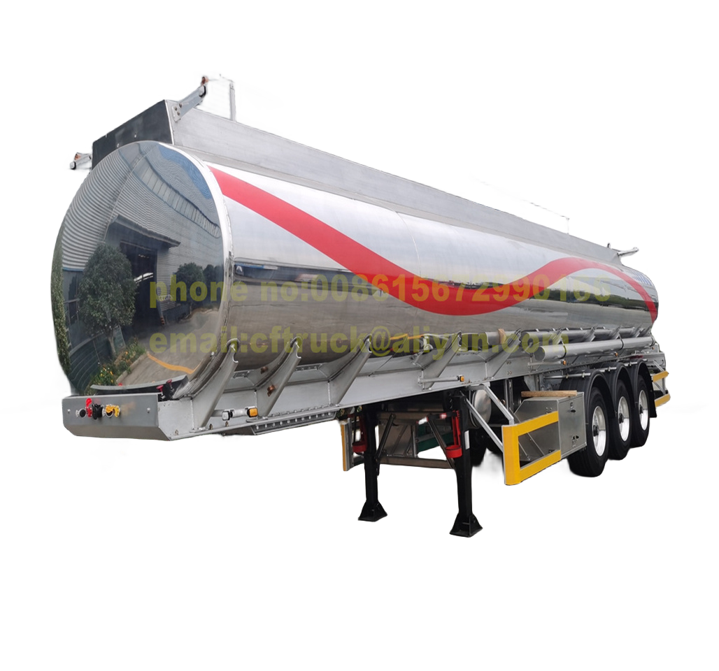 42CBM Aluminum  fuel tank trailer  for Saudi ARAMCO SASO certificate  diesel Tanker Semi Trailer